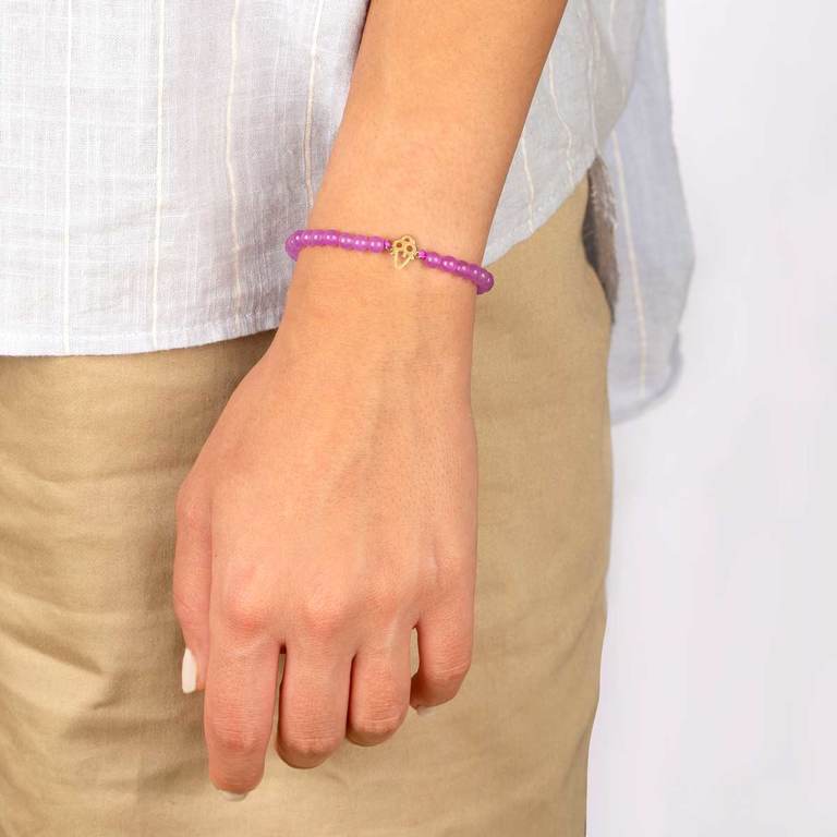 دستبند طلا سنگی بستنی