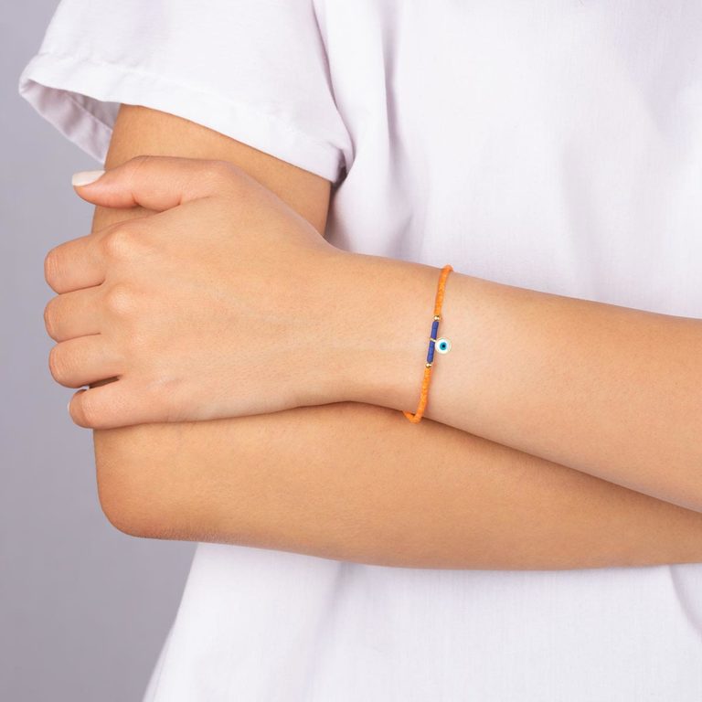 دستبند طلا سنگی چشم و گوی