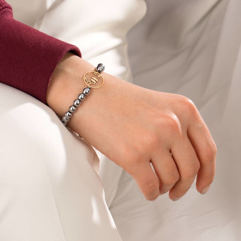 دستبند طلا سنگی دو پرنده