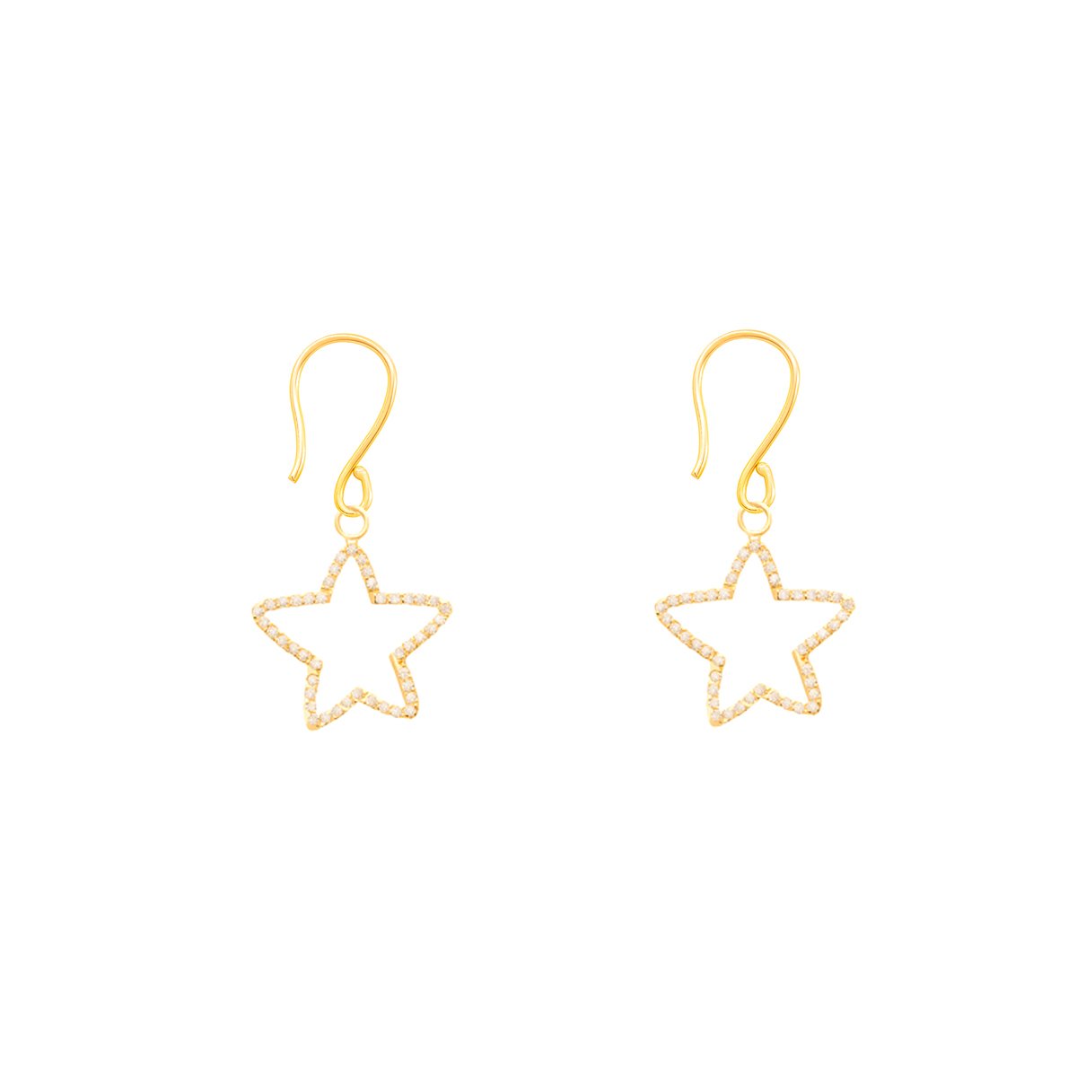 گوشواره طلا ستاره نگین دار