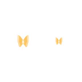 گوشواره طلا پروانه بزرگ و کوچک