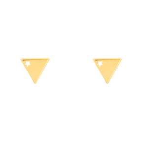 گوشواره طلا مثلث ستاره دار