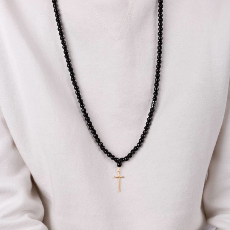 گردنبند طلا سنگی صلیب