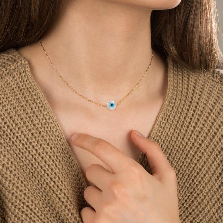 گردنبند طلا چشم دایره