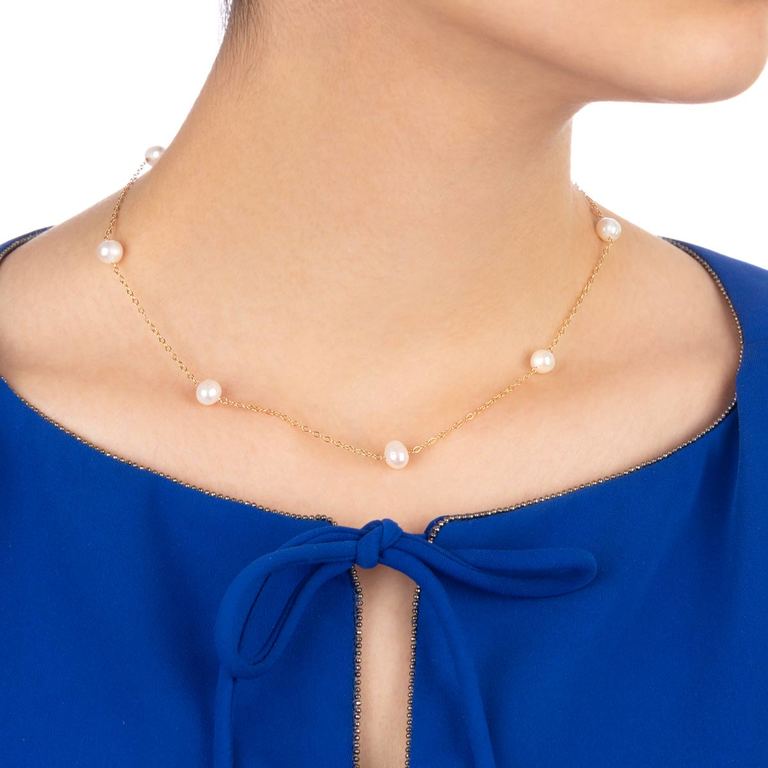 گردنبند طلا هفت مروارید